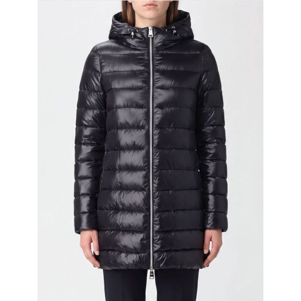 Herno Women Herno Long Quilted Nylon Hooded Puffer Coat With Down Padding